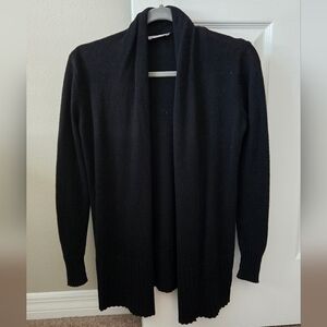LOFT Black Knit Open Front Cardigan